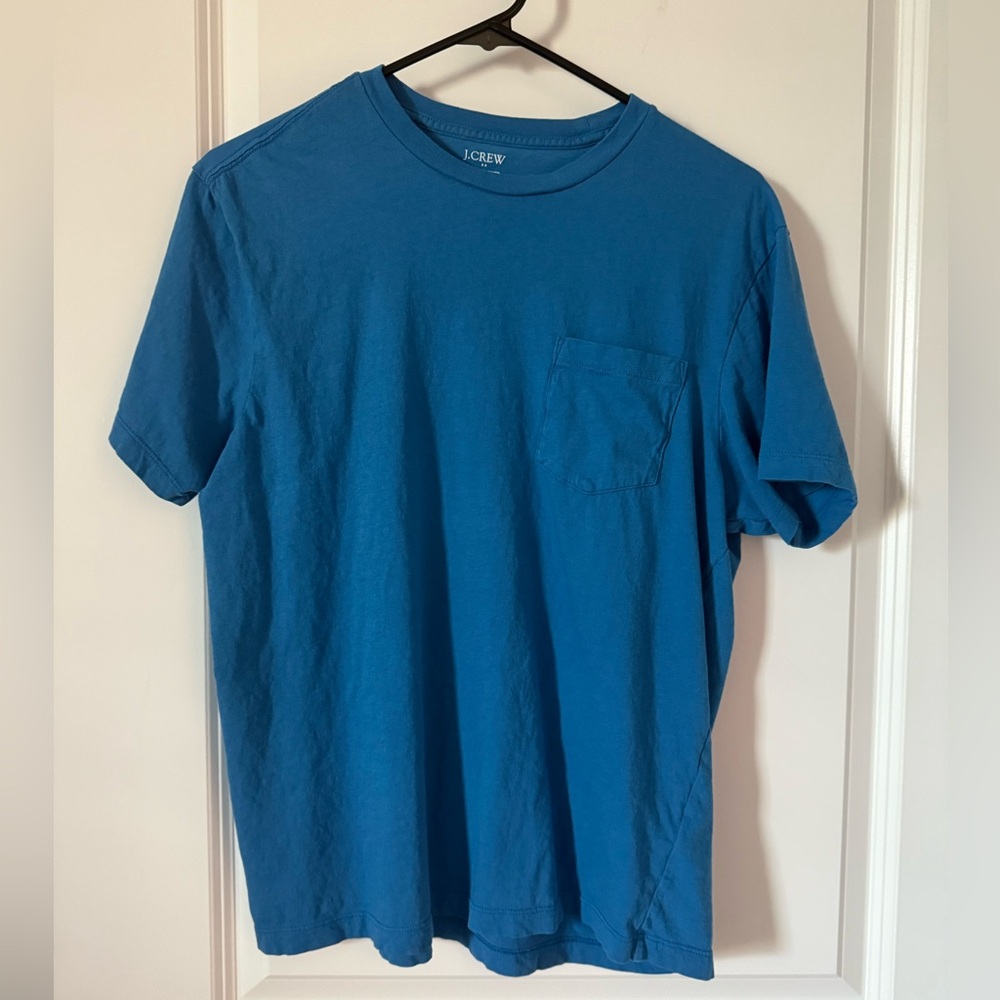 J. Crew Men's Slim Washed Blue Short Sleeve Tee